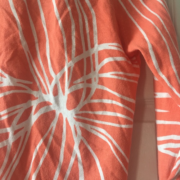 J crew leaf flower crop v neck cardigan orange - Picture 9 of 11